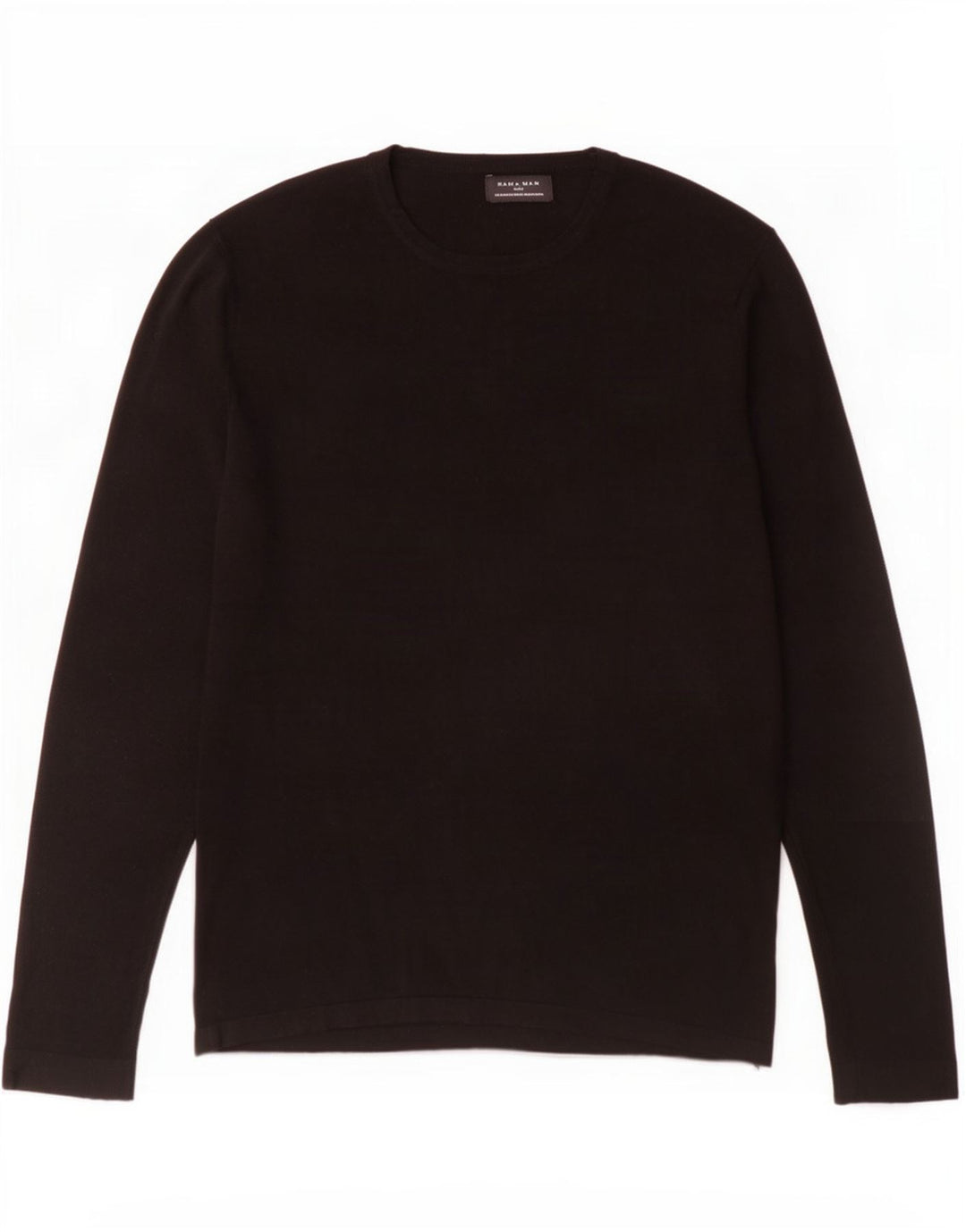 Top Zara da uomo a maniche lunghe in viscosa nera media