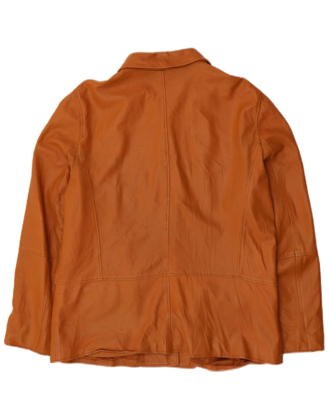 Giacca in pelle da donna Marella UK 16 grande in pelle marrone