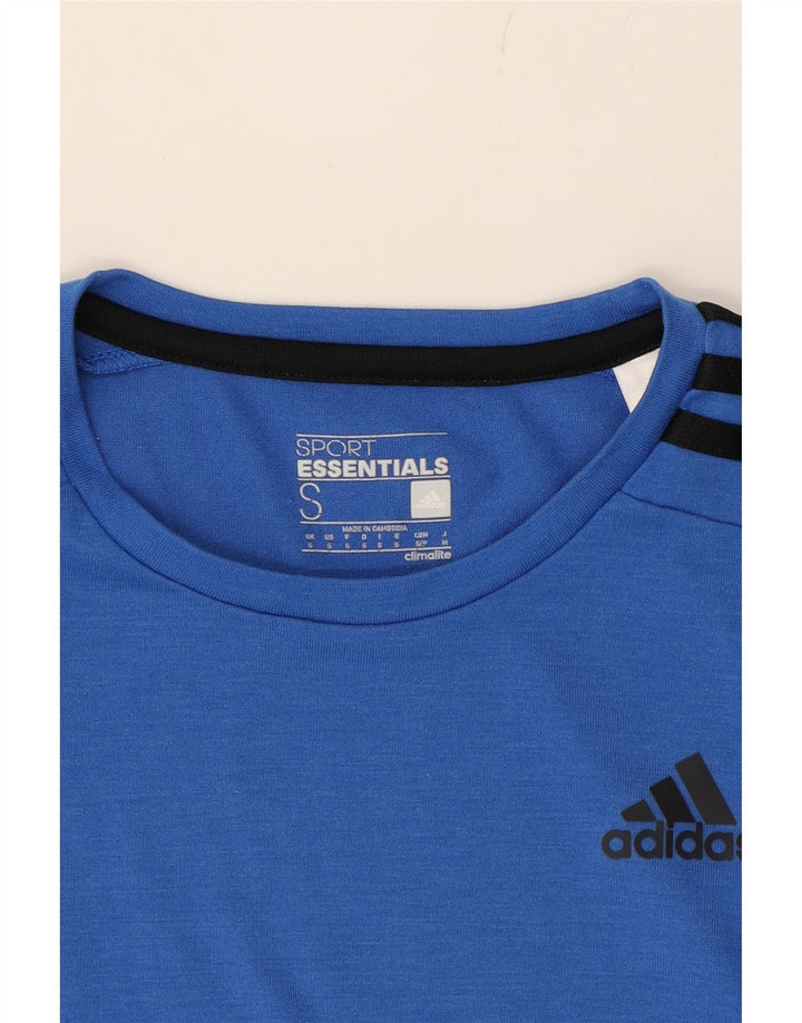 ADIDAS Mens Climalite T-Shirt Top Small Blue Polyester Vintage Adidas and Second-Hand Adidas from Messina Hembry 