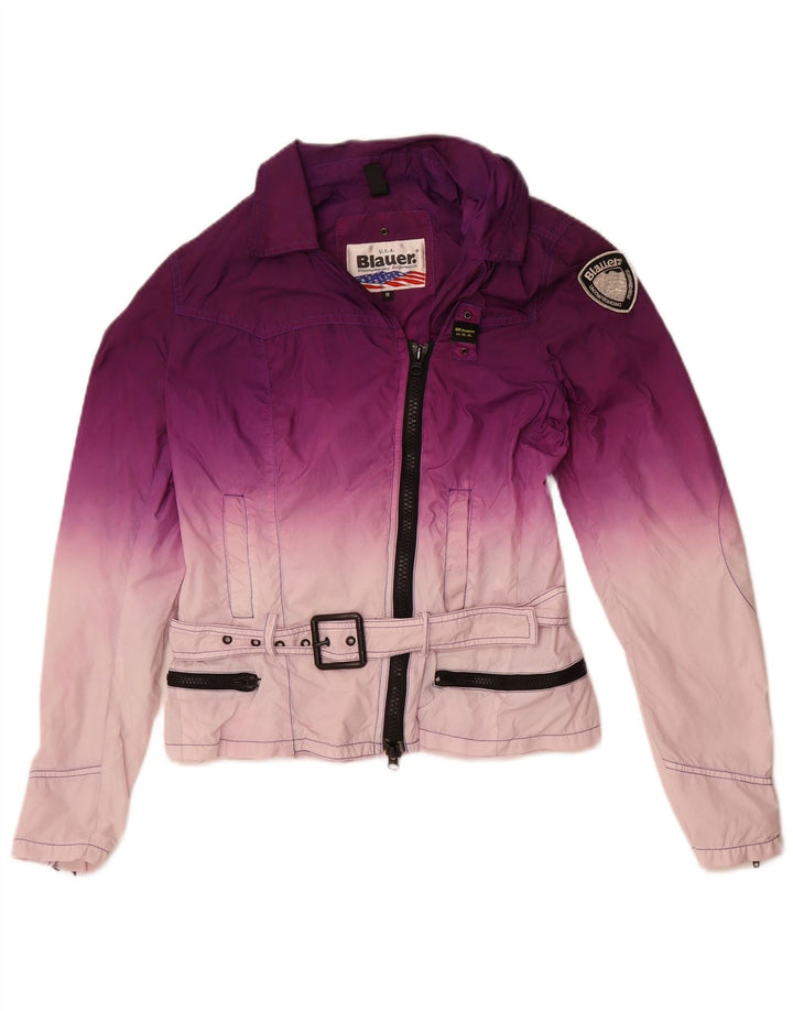 Giacca utility da donna Blauer UK 12 Poliammide color block viola medio
