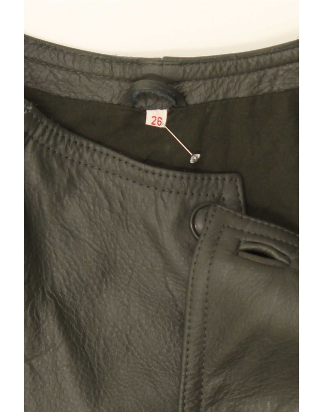 Giacca in pelle da equitazione vintage da uomo UK 38 Colorblock verde medio