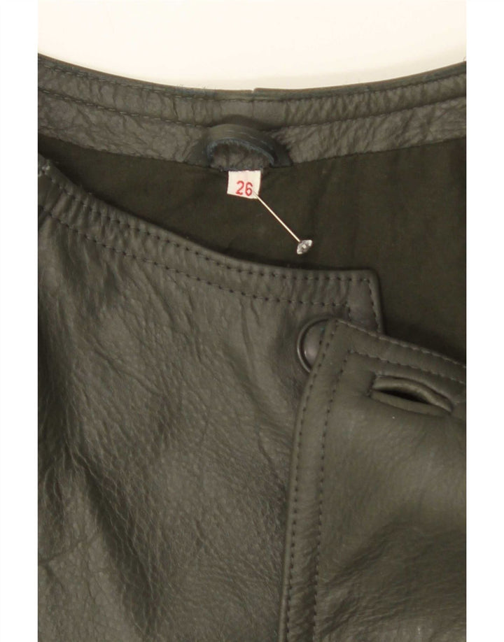 Giacca in pelle da equitazione vintage da uomo UK 38 Colorblock verde medio