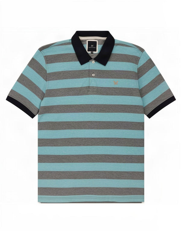 Crew Clothing Polo da uomo 2XL in cotone a righe blu