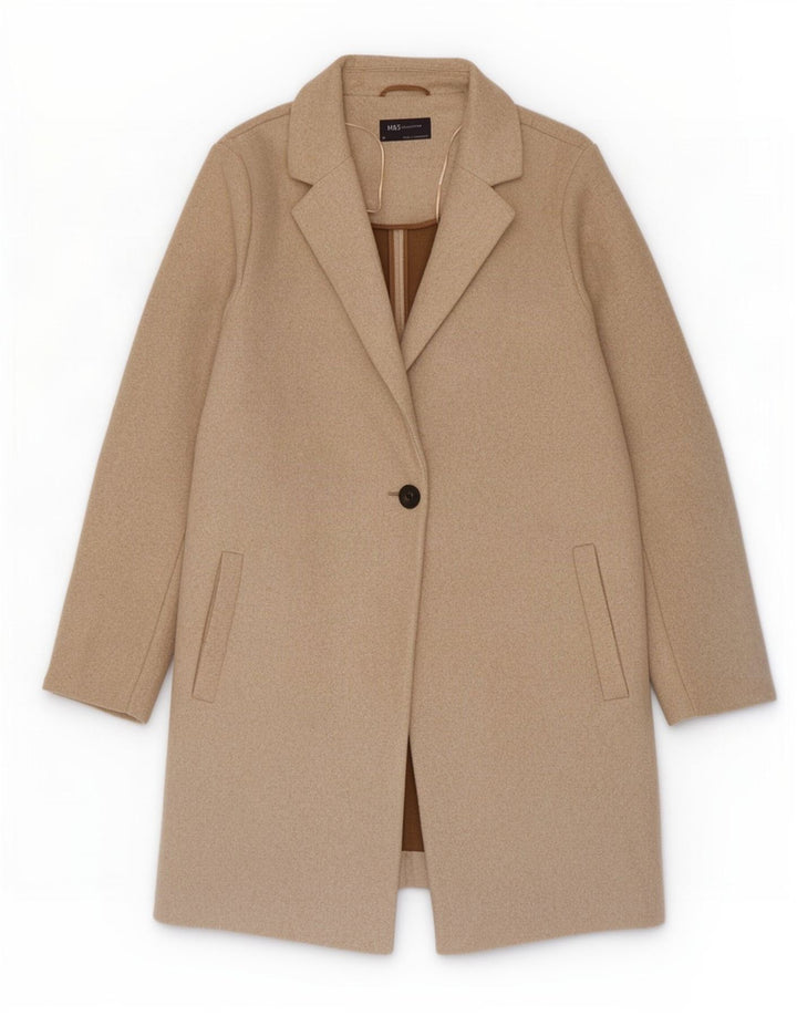 Cappotto da donna Marks & Spencer UK 18 XL Cotone beige