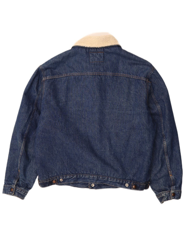 Giacca da uomo in denim sherpa Roy Rogers UK 40 grande blu