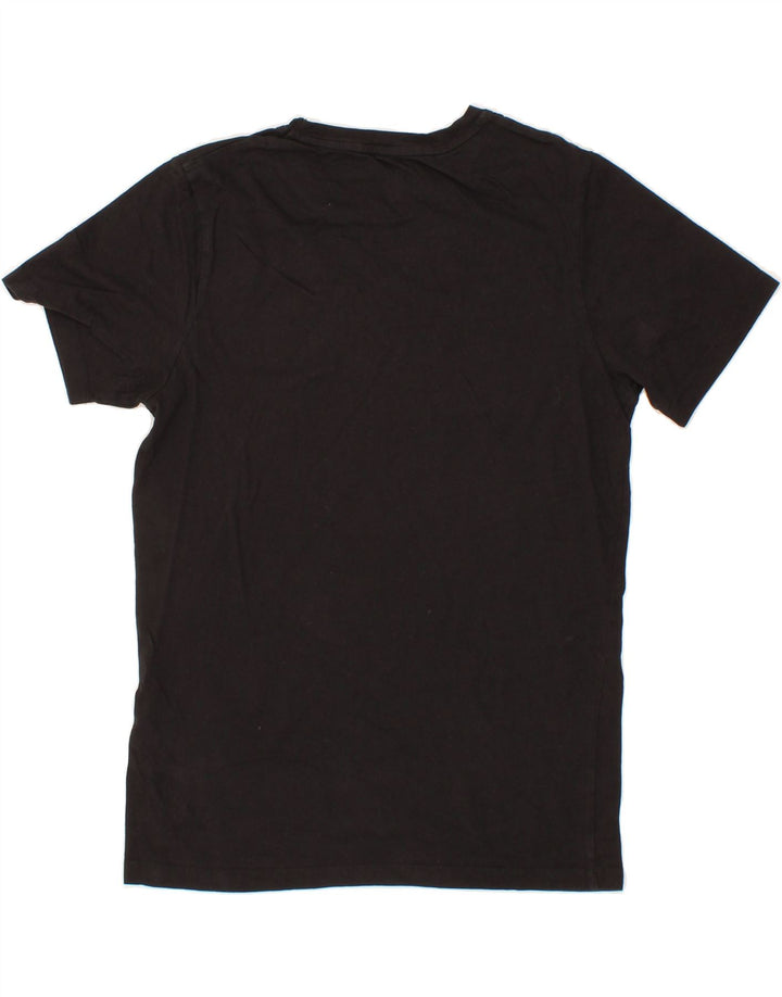 JACK & JONES Mens Slim Fit Graphic T-Shirt Top Medium Black Cotton Vintage Jack & Jones and Second-Hand Jack & Jones from Messina Hembry 