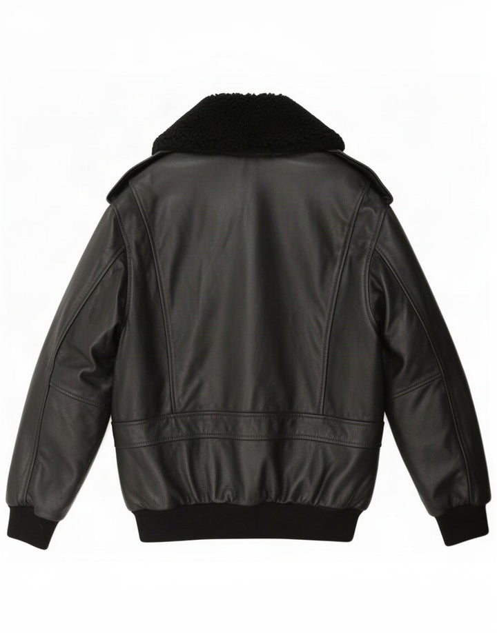 Giacca in pelle militare da uomo Redskins UK 36 piccola nera
