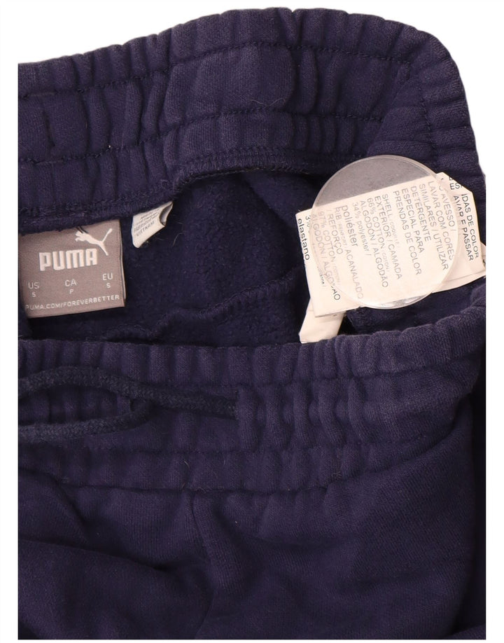 Pantaloni da tuta da uomo PUMA Joggers piccoli in cotone blu navy