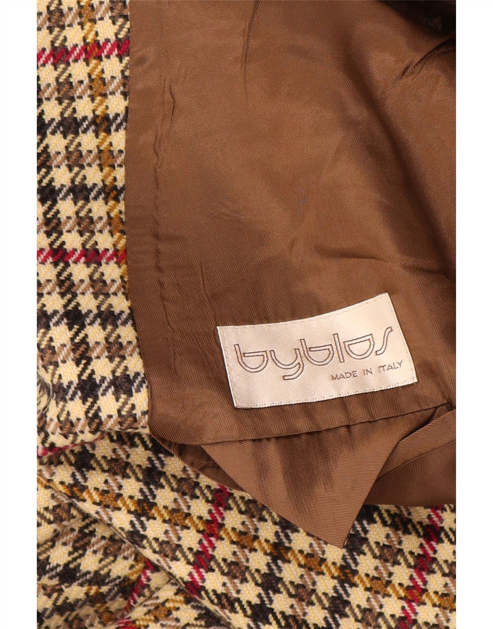 BYBLOS Giacca blazer da uomo a 2 bottoni IT 52 XL Lana pied de poule beige