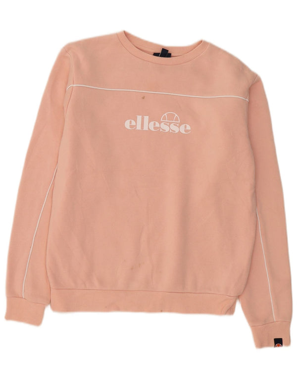 Felpa oversize con grafica da donna Ellesse, maglione UK 10, piccola arancione