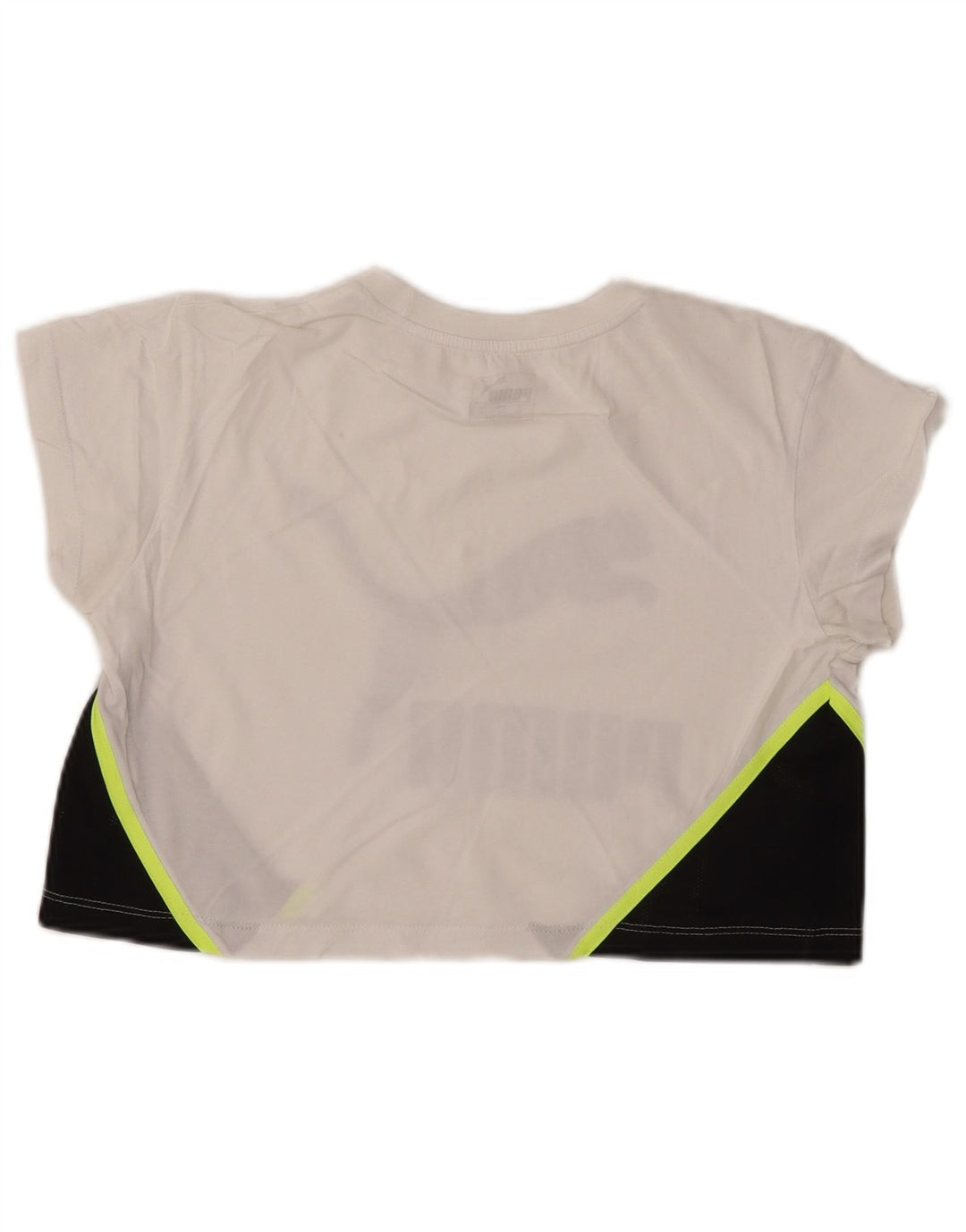 T-shirt grafica oversize corta PUMA da donna UK 2 2XS Colorblock bianco