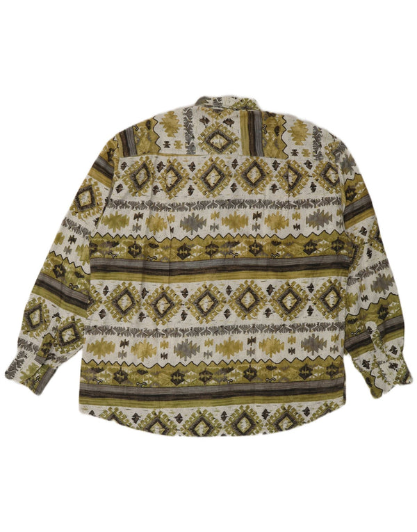 Camicia da uomo Fitzroy XL verde geometrica