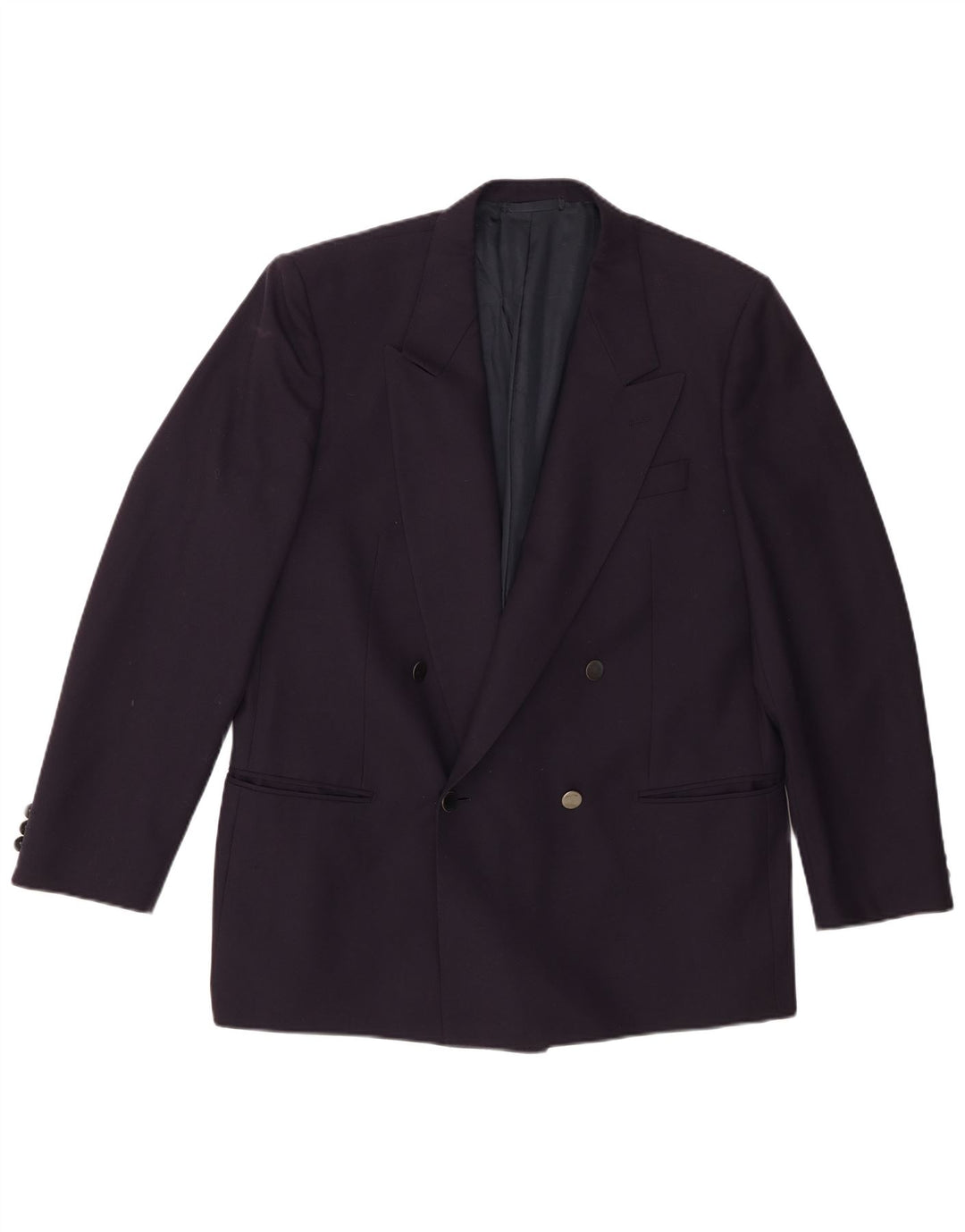Lubiam Giacca Blazer Doppio Petto da Uomo IT 54 2XL Blu Navy Lana Vergine