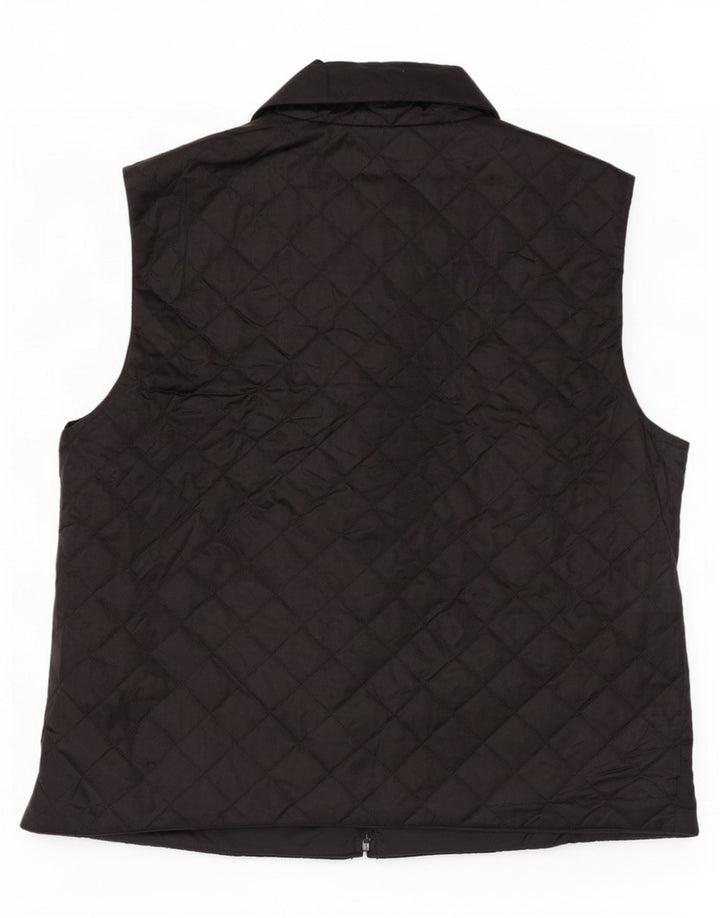 Gilet trapuntato da donna Benetton UK 16 Large Nero in poliammide