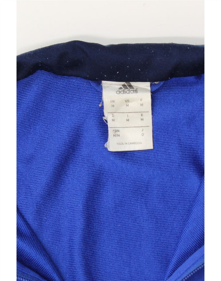 Giacca da ginnastica da uomo Adidas Top Giacca in poliestere color block blu medio