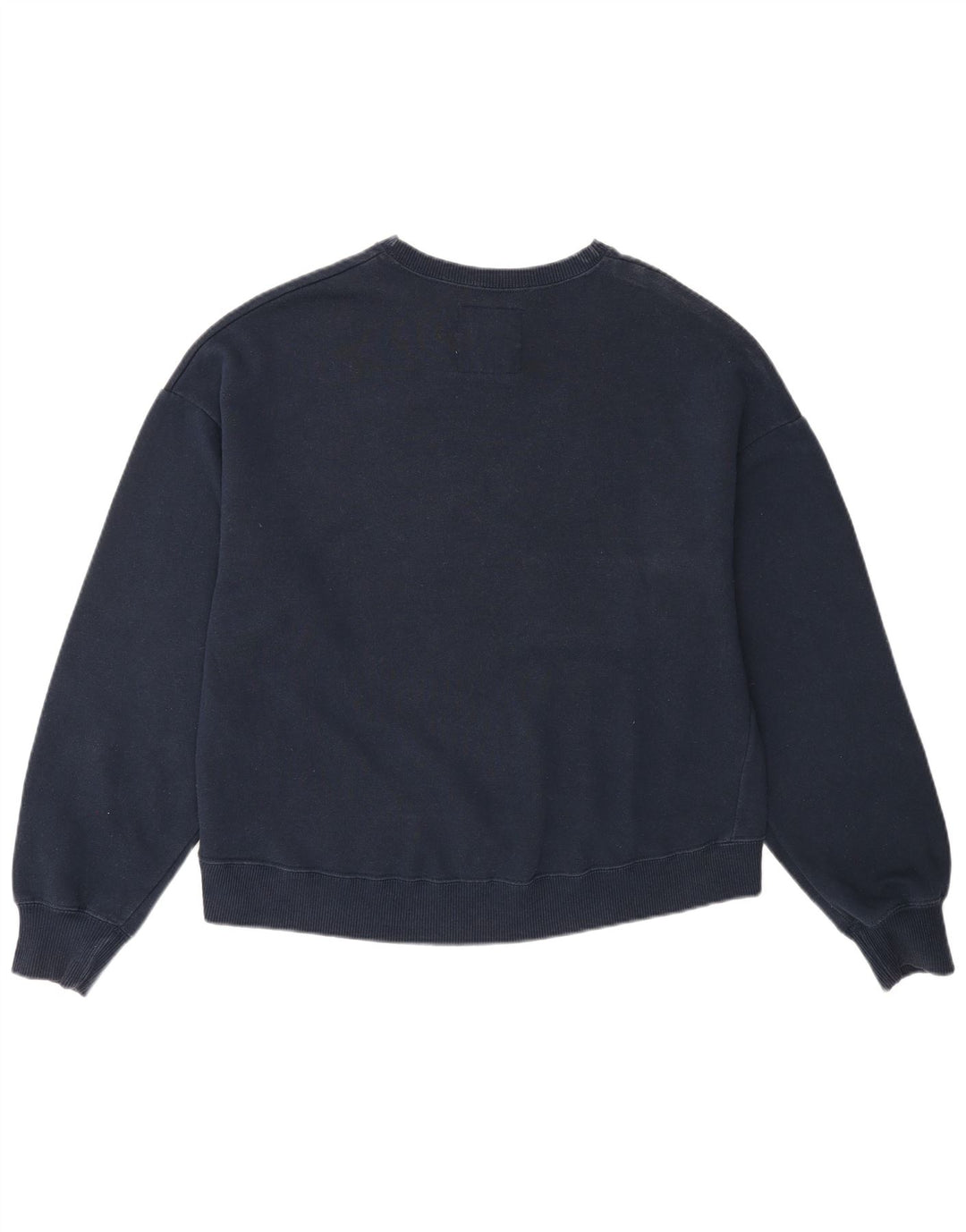 HOLLISTER Womens Sweatshirt Jumper UK 14 Medium Navy Blue Cotton