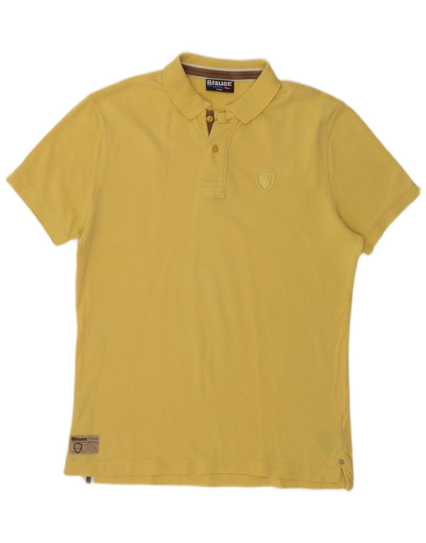 BLAUER Polo Uomo Large in Cotone Giallo