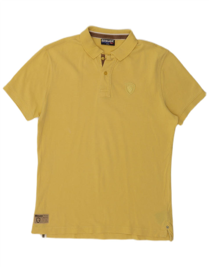 BLAUER Polo Uomo Large in Cotone Giallo