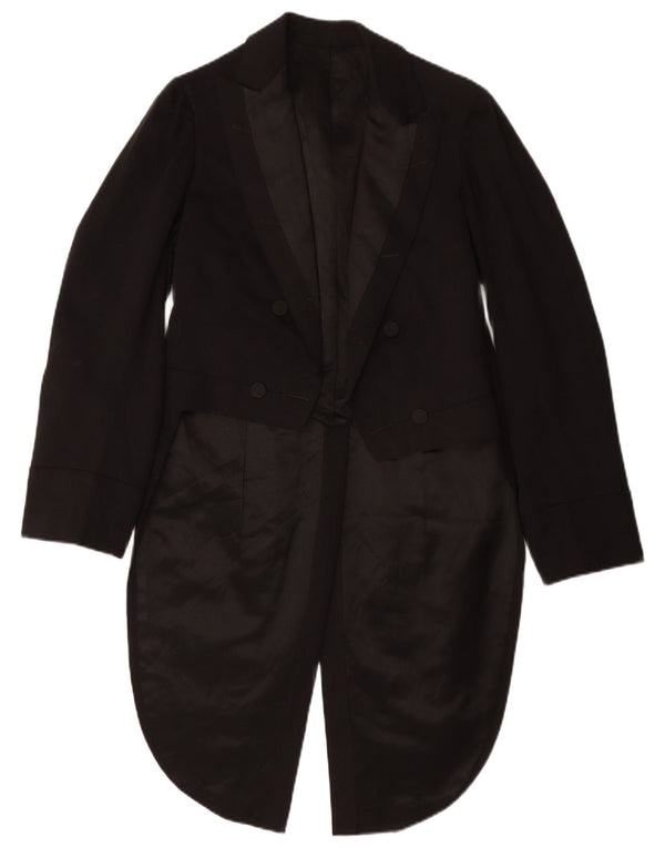 Giacca blazer frac da uomo vintage UK 34 XS nera