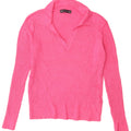 Maglione da donna Marks & Spencer con collo alto UK 12 Viscosa rosa medio
