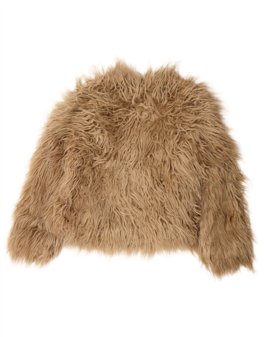 Giacca da donna in pelliccia sintetica Zara UK 14 Modacrile marrone medio