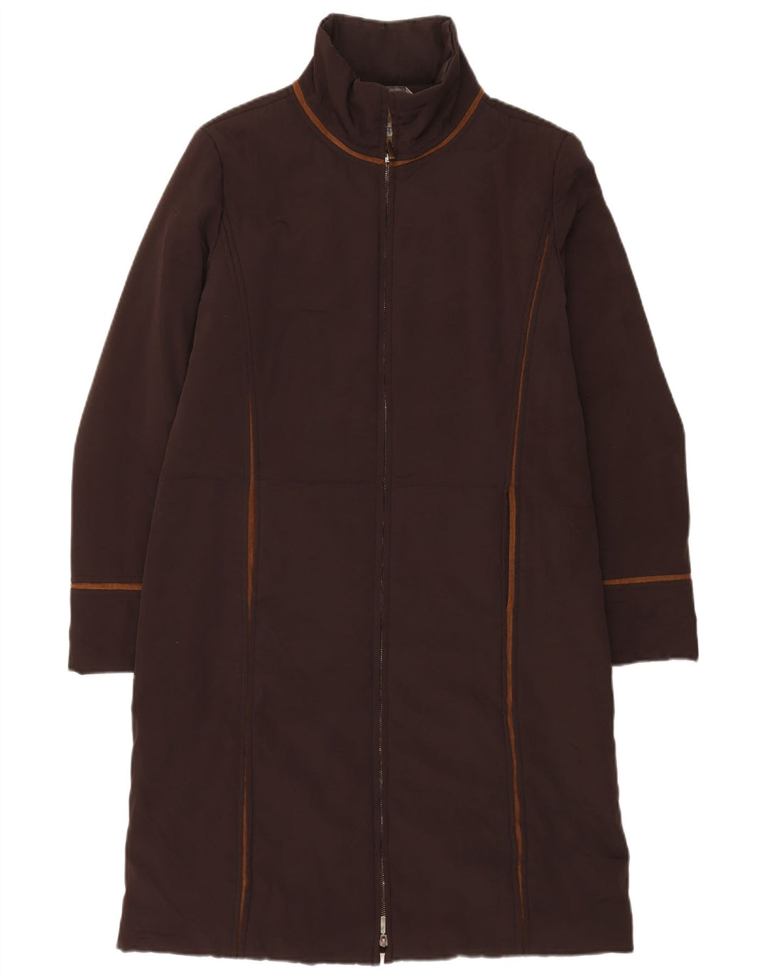 Cappotto imbottito vestibilità regolare da donna Sportmax UK 14 grande poliestere marrone