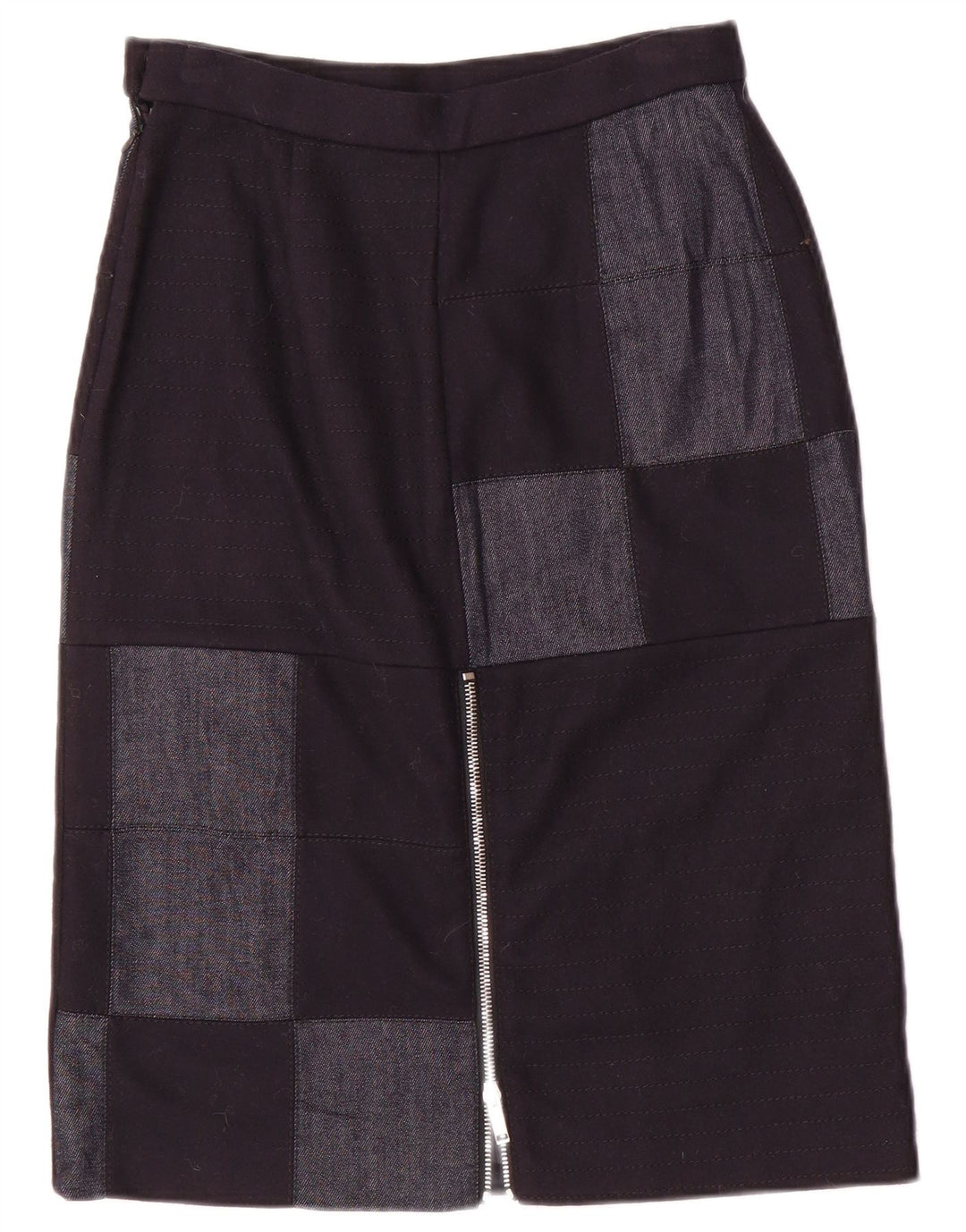 Gonna longuette da donna Iceberg IT 40 piccola W26 nylon patchwork blu navy