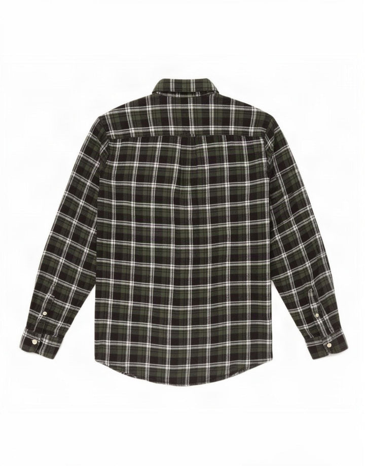 Chaps Camicia da uomo in flanella di cotone scozzese grande verde