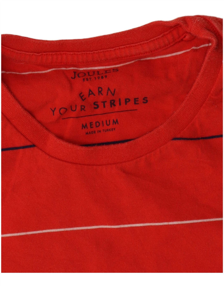 T-shirt da uomo Joules Top in cotone a righe rosse medie