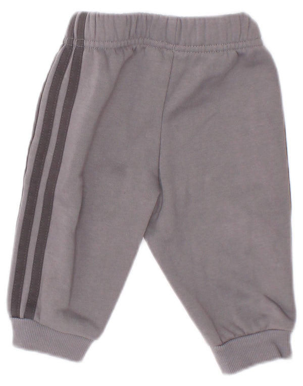 Pantaloni da tuta da jogging Adidas da bambino 0-3 mesi in cotone grigio
