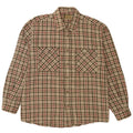 Camicia da uomo in flanella del progetto europeo XL in cotone a quadri verdi