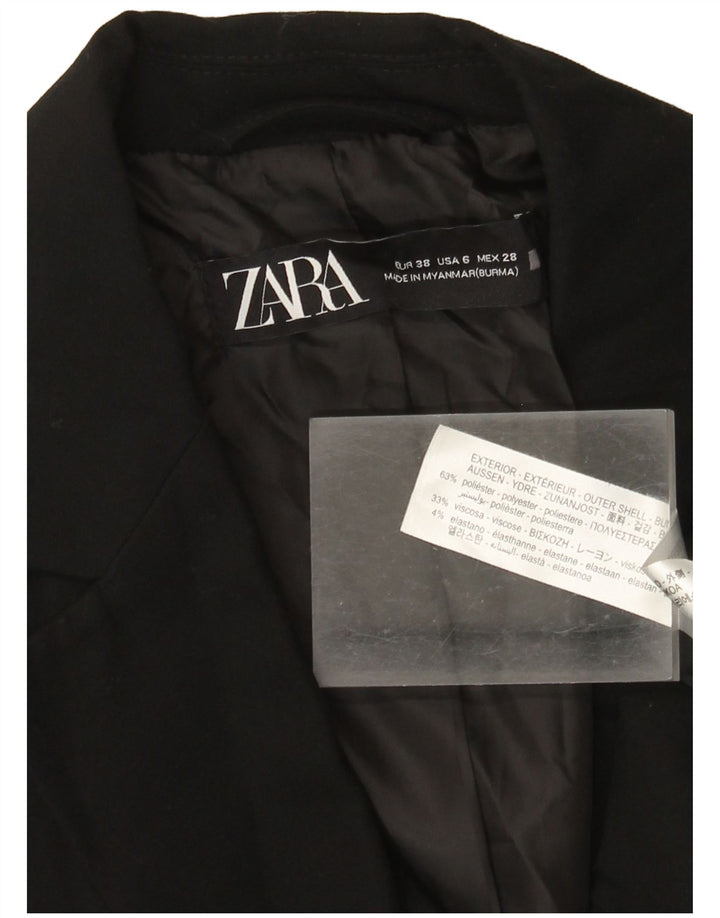 Giacca blazer a 1 bottone da donna Zara EU 38 piccola poliestere nero