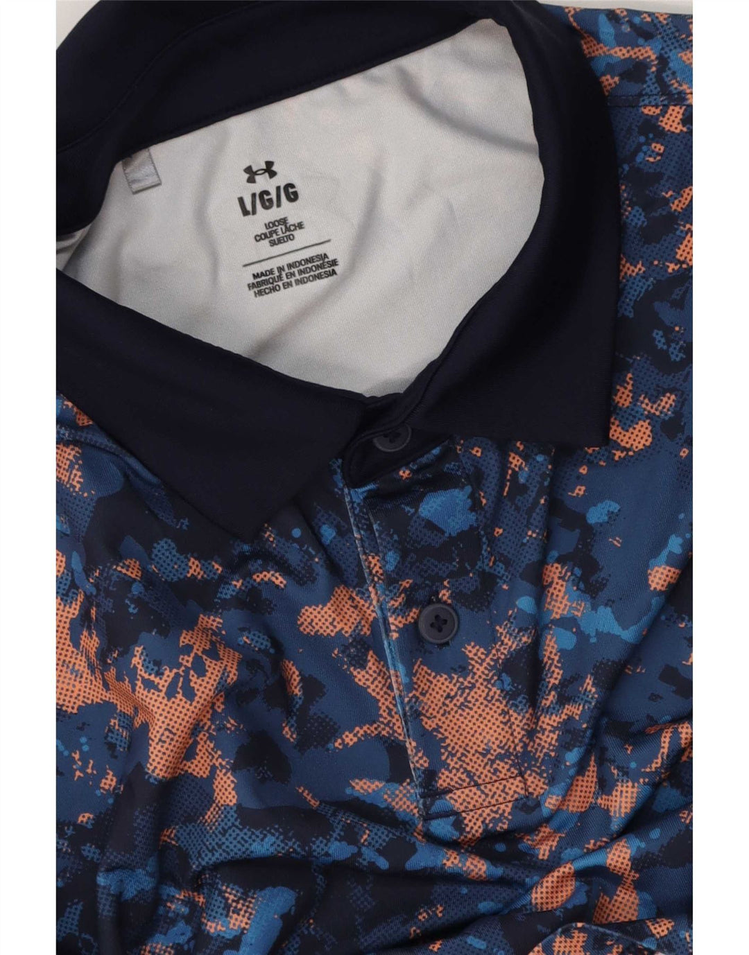 Polo da uomo Under Armour grande blu navy tie dye