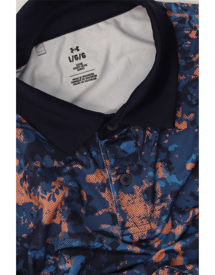Polo da uomo Under Armour grande blu navy tie dye