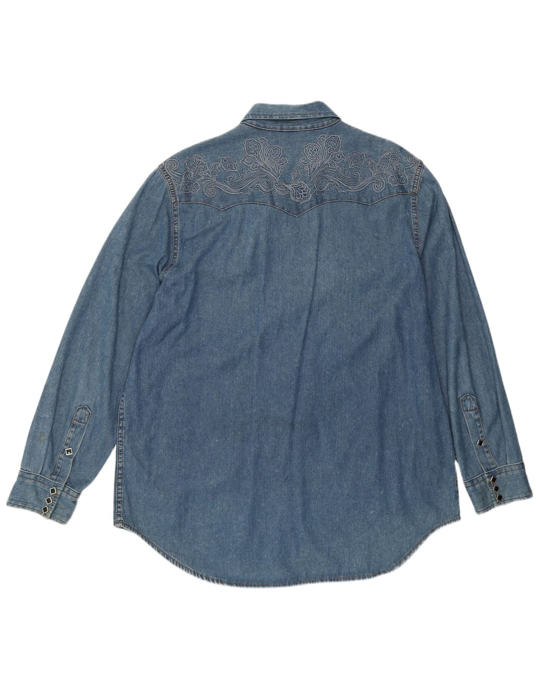 Camicia in Denim Oversize da Donna Etro IT 46 Large Blu Floreale in Cotone
