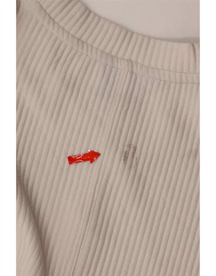 Felpa da donna Dkny Jumper UK 14 Poliestere bianco sporco medio