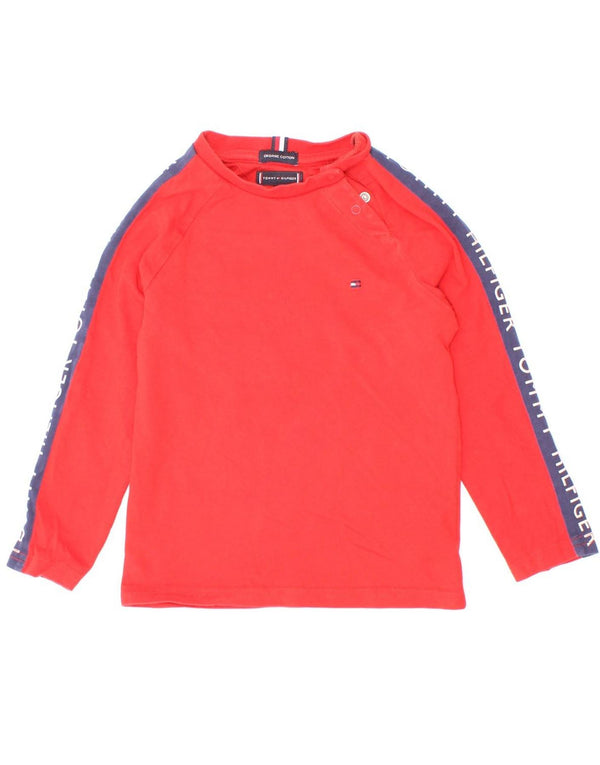 Tommy Hilfiger Top grafico da neonato a maniche lunghe 18-24 mesi Rosso