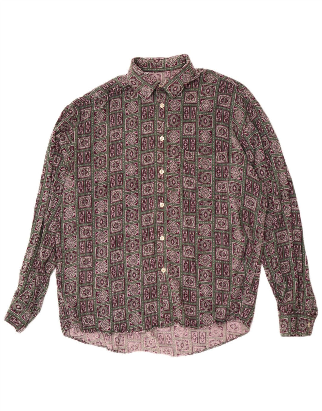 Camicia Benetton Uomo Large Multicolore Geometrico