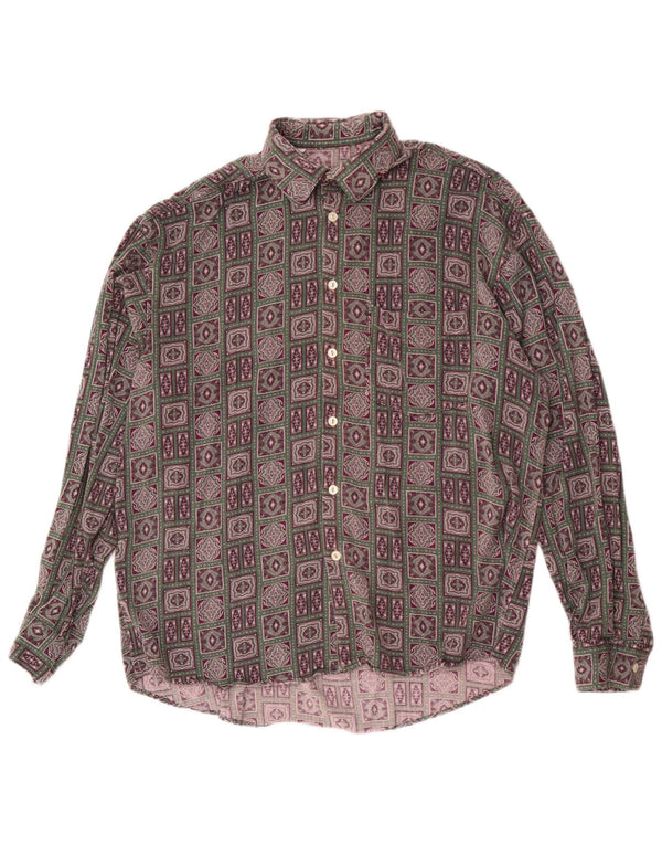 Camicia Benetton Uomo Large Multicolore Geometrico