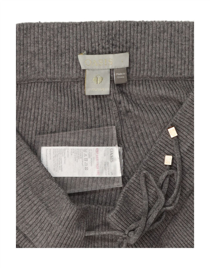 OASIS Womens Tracksuit Trousers UK 16 Large Grey Viscose Vintage Oasis and Second-Hand Oasis from Messina Hembry 