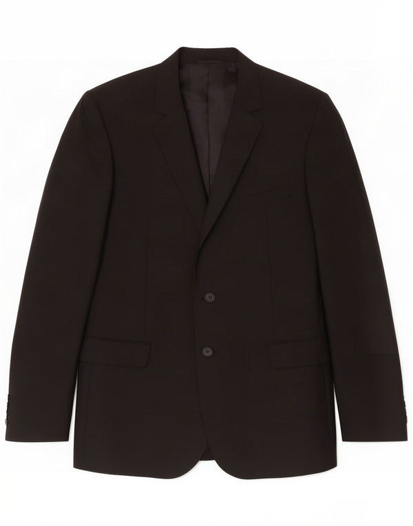 Aquascutum Giacca blazer a 2 bottoni da uomo UK 42 XL Lana nera