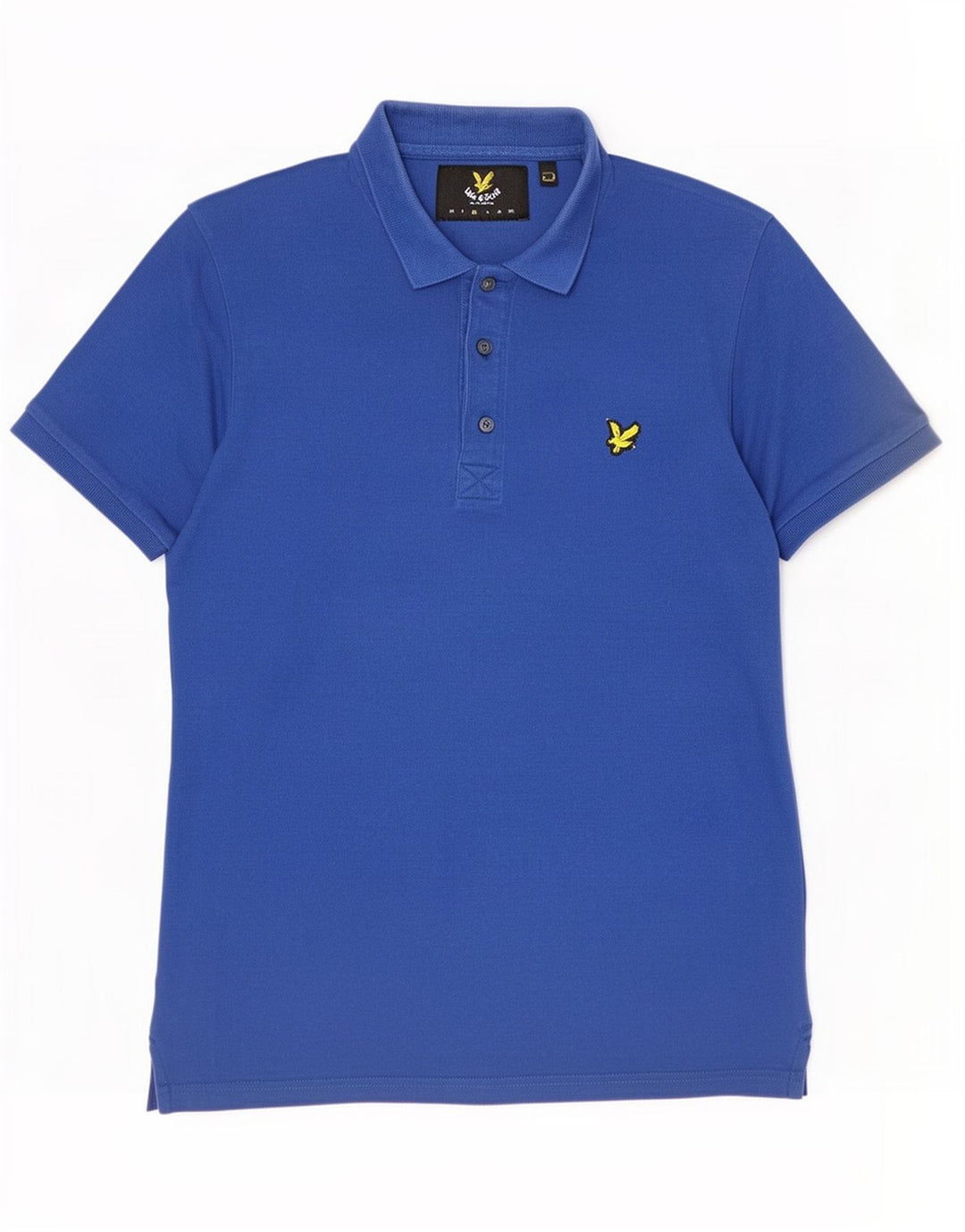 Polo da uomo Lyle & Scott in cotone blu medio