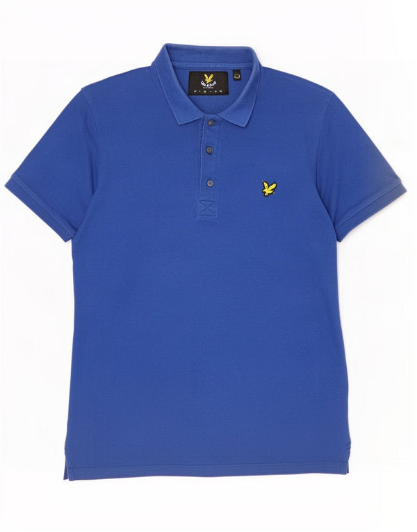 Polo da uomo Lyle & Scott in cotone blu medio