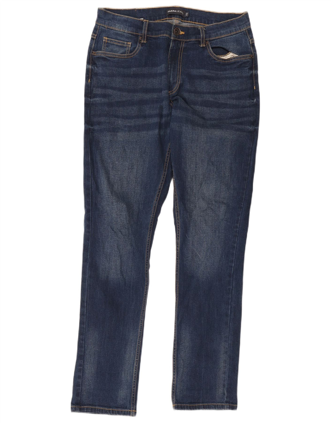 Jeans dritti da uomo Farah W30 L32 cotone blu navy