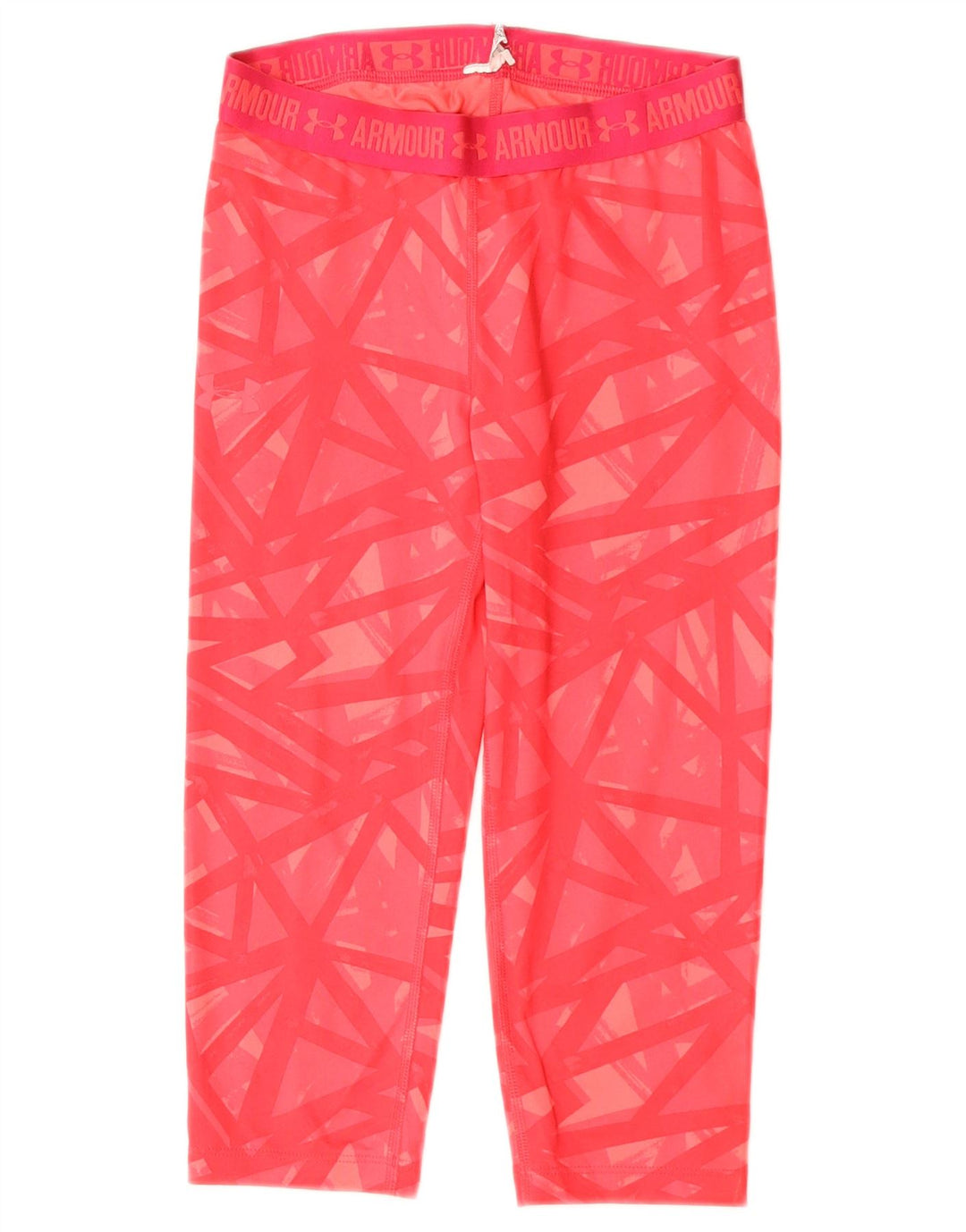 Leggings Capri grafici da donna Under Armour UK 4 XS rosso geometrico