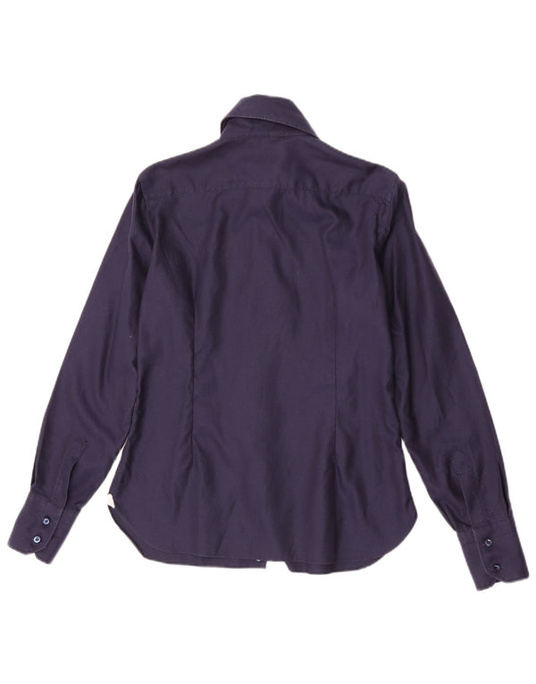 Camicia Donna Barba IT 44 Cotone Blu Navy Medio