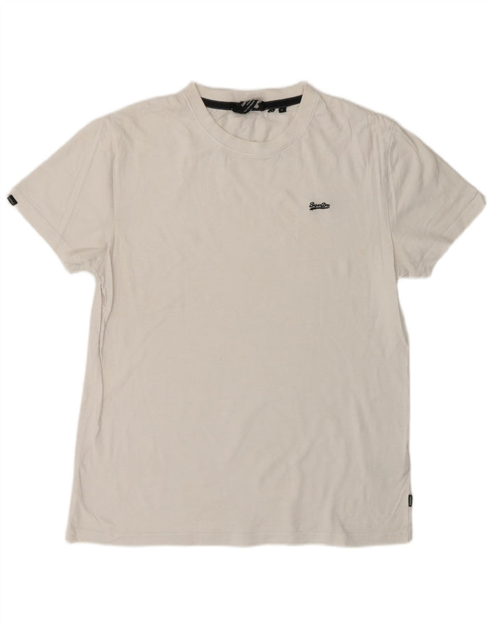 T-shirt da uomo SUPERDRY Top in cotone bianco medio