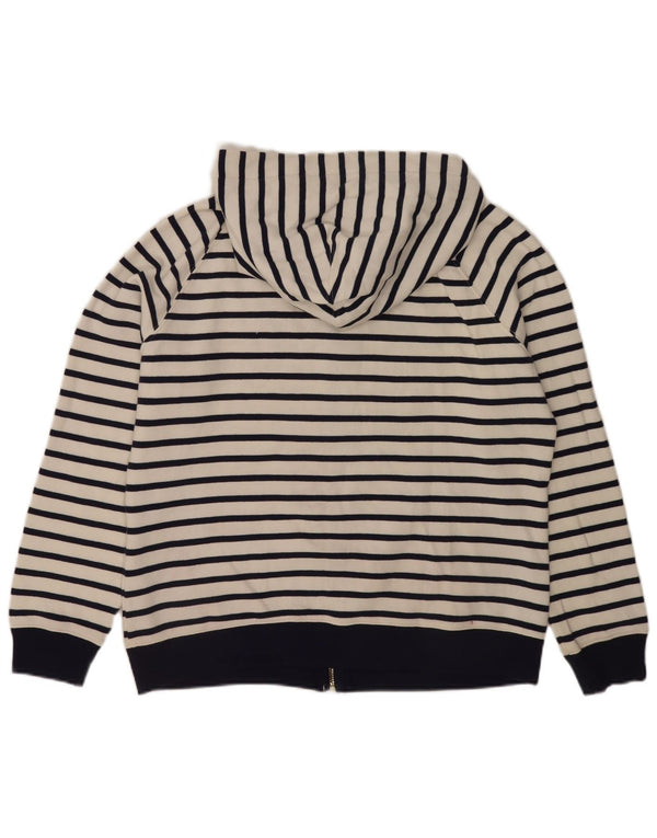 Joules Maglione con cappuccio e zip da donna vestibilità regolare UK 16 Large White Striped