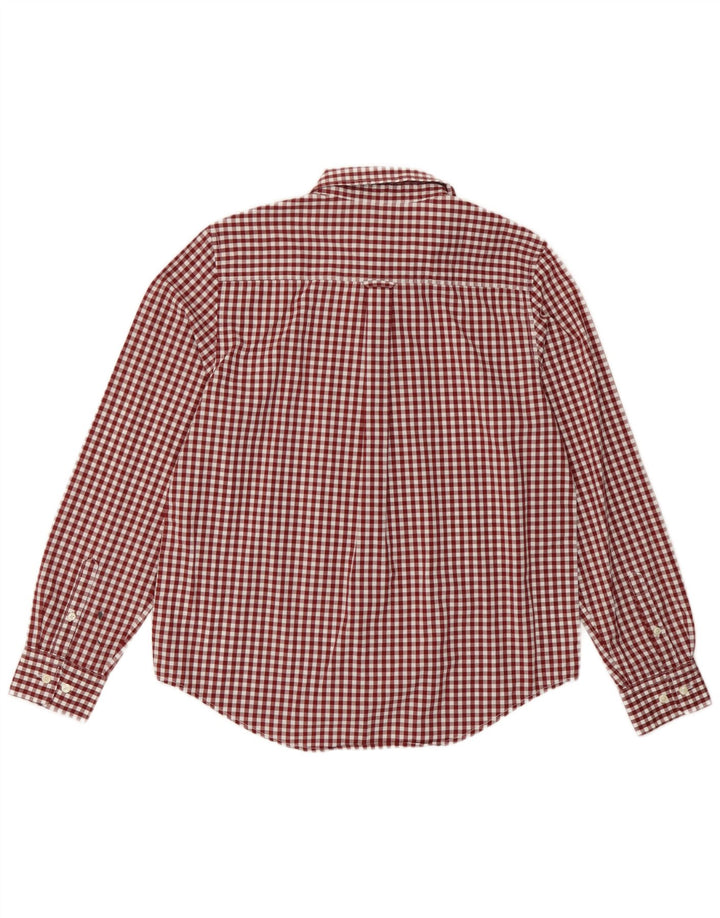 Camicia da donna Gant UK 10 piccola in cotone a quadretti bordeaux