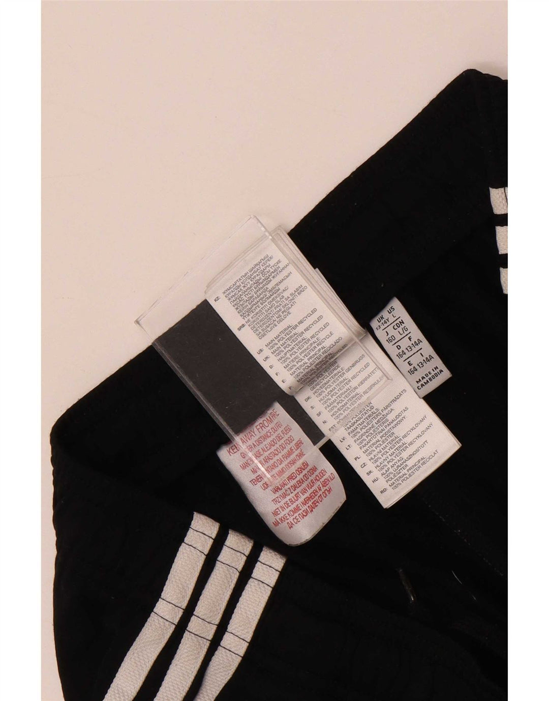 Pantaloncini sportivi Adidas da ragazzo 13-14 anni in poliestere nero